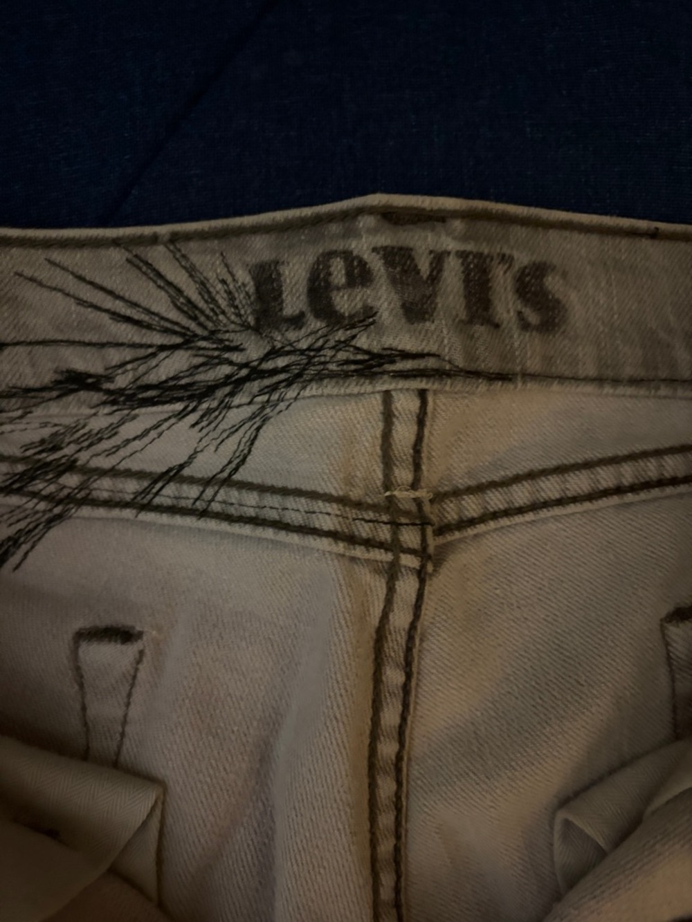 Levi's Beige Jeans with Dark Stitch Detail